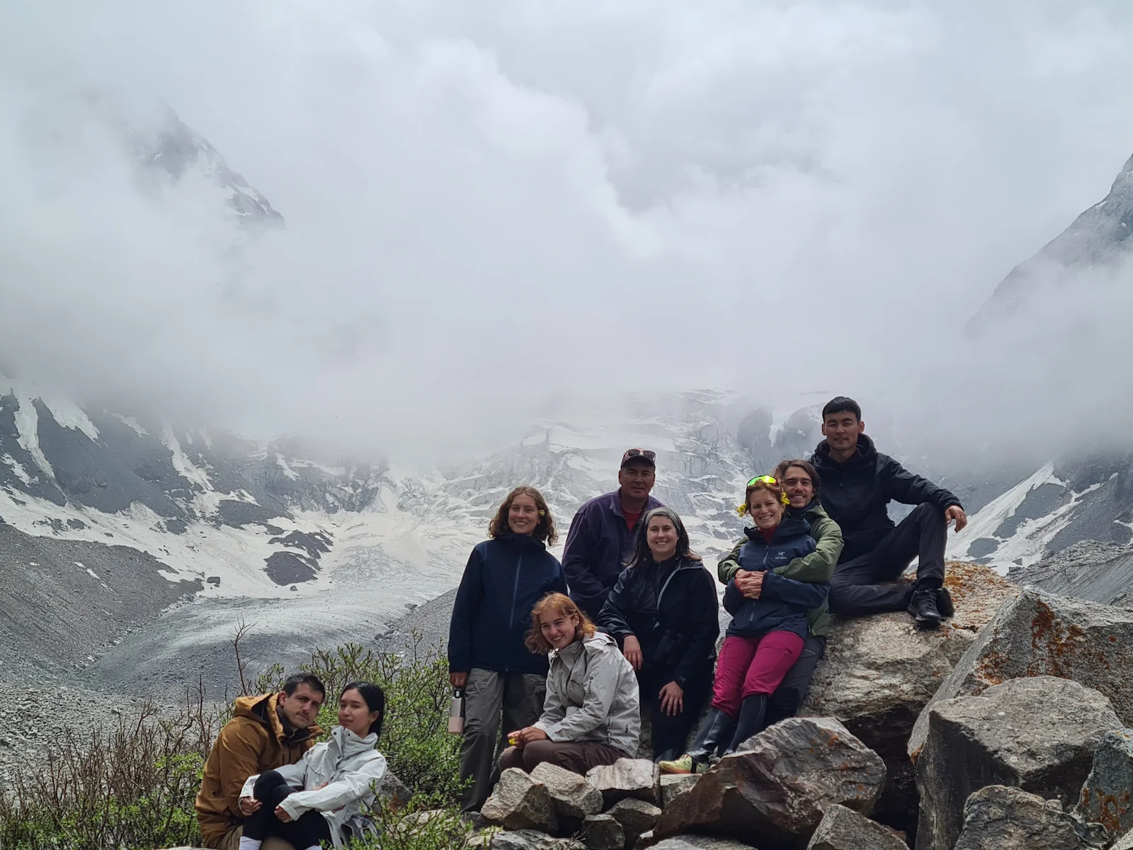 group of tourists at ala-archa park